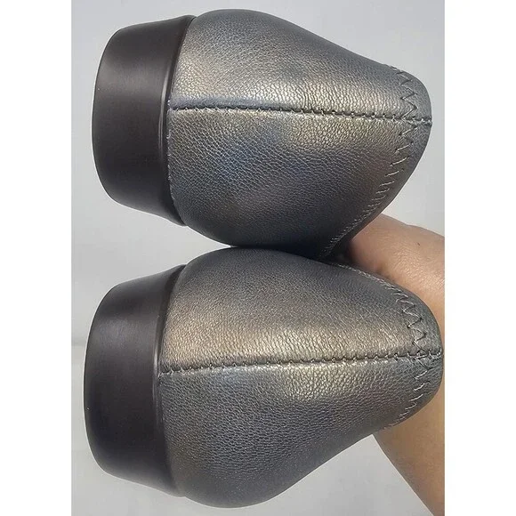 Aerosoles Beckon Metallic Blue & Gold Bow Leather Flats Women US 9.5M Cap Toe - Picture 8 of 16